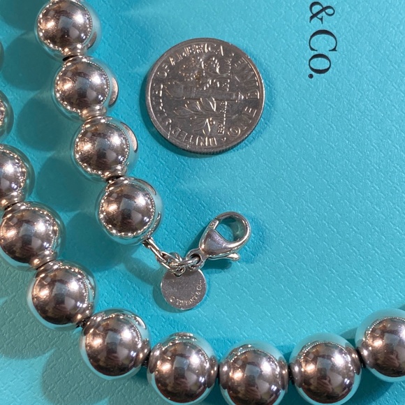 Tiffany & Co HardWear Ball Necklace 10mm 18” Sterling Silver 925 57g - Picture 8 of 9